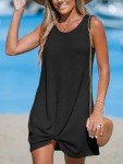CUPSHE Women's Black Sleeveless Beach Coverup Dress