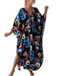 Bsubseach Plus Size Color Block Beach Cover-Up