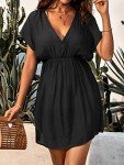 CUPSHE Women's Short Sleeve Beach Cover-Up Dress