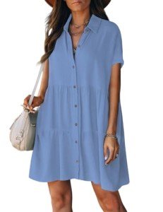 Light Blue Maternity Beach Cover Up Dress