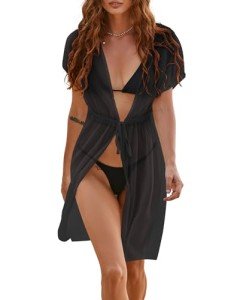 Ekouaer Sheer Kimono Cover-Up for Women