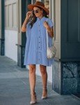 Light Blue Maternity Beach Cover Up Dress