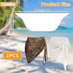2-Pack Women's Short Beach Sarong Cover-Ups