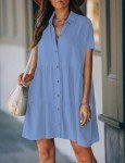 Light Blue Maternity Beach Cover Up Dress