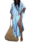 Light Blue Plus Size Women’s Beach Kaftan Dress