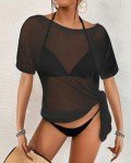 Bsubseach Women's Crochet Swim Cover Up Dress