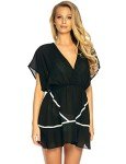 Women's Black Chiffon Beach Cover-Up Dress