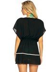 Women's Black Chiffon Beach Cover-Up Dress