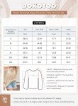 Dokotoo Women's Casual Crochet Sweater Top - Apricot