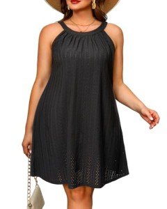 Daci Plus Size Halter Bathing Suit Cover-Up