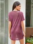 Sheer Mesh Beach Cover Up - Purplish Medium