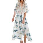 Floral Chiffon Kimono Cover Up for Women
