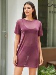 Sheer Mesh Beach Cover Up - Purplish Medium