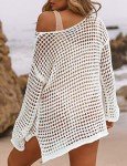 Bsubseach Women's Crochet Swim Cover Up Top