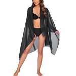 Chiffon Beach Wrap Skirt for Women – Black