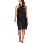 Chiffon Beach Wrap Skirt for Women – Black