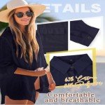 Yusongirl Women's Long Sleeve Beach Cover-Up Dress