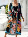 Bsubseach Women's Boho Kimono Swimwear Cover-Up