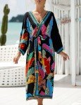 Bsubseach Women's Boho Kimono Swimwear Cover-Up