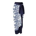 Tummy Control Vintage Swimsuit with Wrap Skirt