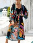 Bsubseach Women's Boho Kimono Swimwear Cover-Up