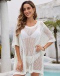 Crochet Beach Cover Up for Women in White