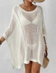 Crochet Beach Cover Up for Women in White