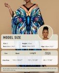 Butterfly Print Plus Size Kaftan Beach Dress