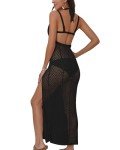 Bsubseach Women's Black Crochet Beach Cover-Up