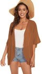 Caramel Summer Kimono Cover-Up for Women