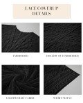 Bsubseach Black Lace Kimono Swimwear Cover Up