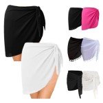 2-Pack Women's Sheer Swim Cover-Up Skirts