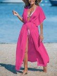 CUPSHE Women's Kimono Beach Cover Up - Hot Pink
