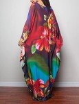 Colorful Plus Size Kaftan Swimsuit Cover-Up