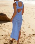 Bsubseach Women's Backless Crochet Swim Cover-Up