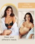 Beaulyn Strapless Sticky Bra Set for Women
