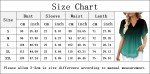 CHICZONE Blouse Women Summer V Neck Shirt Short Sleeve Double Layers Mesh Chiffon Tunics Tops Solid Loose Trendy Dressy Tops for Leggings Water Green Large