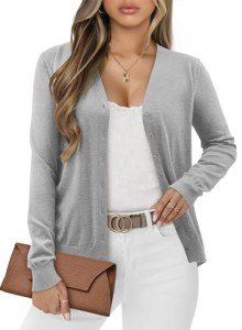 onlypuff Women's Open Front Casual Lightweight Soft Knit Cardigan Sweater Loose Outerwear