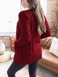 Eniloyal Cardigan for Women Sweaters for Women Womens Sweaters Cardigan Fall Sweaters for Women Coatigan Women Knit Sweaters for Women Ladies Sweaters Womens Cardigan Sweaters Women Sweaters Red