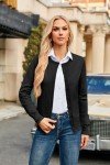 GRACE KARIN Long Sleeve Button Down Crew Neck Knit Cardigan Sweater for Women (L,Black)