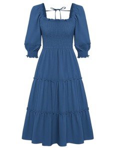 Trendy Lantern Sleeve Midi Dress for Women