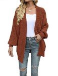 Womens's Oversized Cardigan Dressy Long Lantern Sleeve Open Front Chunky Sweaters