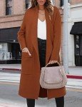 Cardigan Women Long Sleeve Fall Winter Cardigans Jacket Ladies Chunky Knit Lightweight Work Solid Casual Trendy Cute Cardigan Coat Camel Large