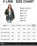 OLRIK Plus Size Cardigans for Women Open Front Buttons Down Ladies Sweater Outerwear with Pockets Black-4X