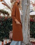 Cardigan Women Long Sleeve Fall Winter Cardigans Jacket Ladies Chunky Knit Lightweight Work Solid Casual Trendy Cute Cardigan Coat Camel Large
