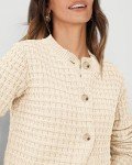 PRETTYGARDEN Women's Knit Cardigan Sweaters Casual Long Sleeve Open Front Button Down Trendy Jackets Outerwear (Beige,Medium)