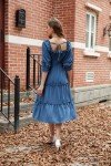 Trendy Lantern Sleeve Midi Dress for Women