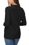 Urban CoCo Women's Long Sleeve Open Front Knit Cardigan Sweater (Black, L)