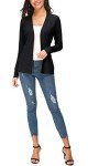 EXCHIC Women's Knit Cardigan Open Front Sweater Coat Long Sleeve (M, Black)