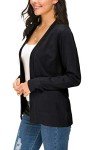 EXCHIC Women's Knit Cardigan Open Front Sweater Coat Long Sleeve (M, Black)